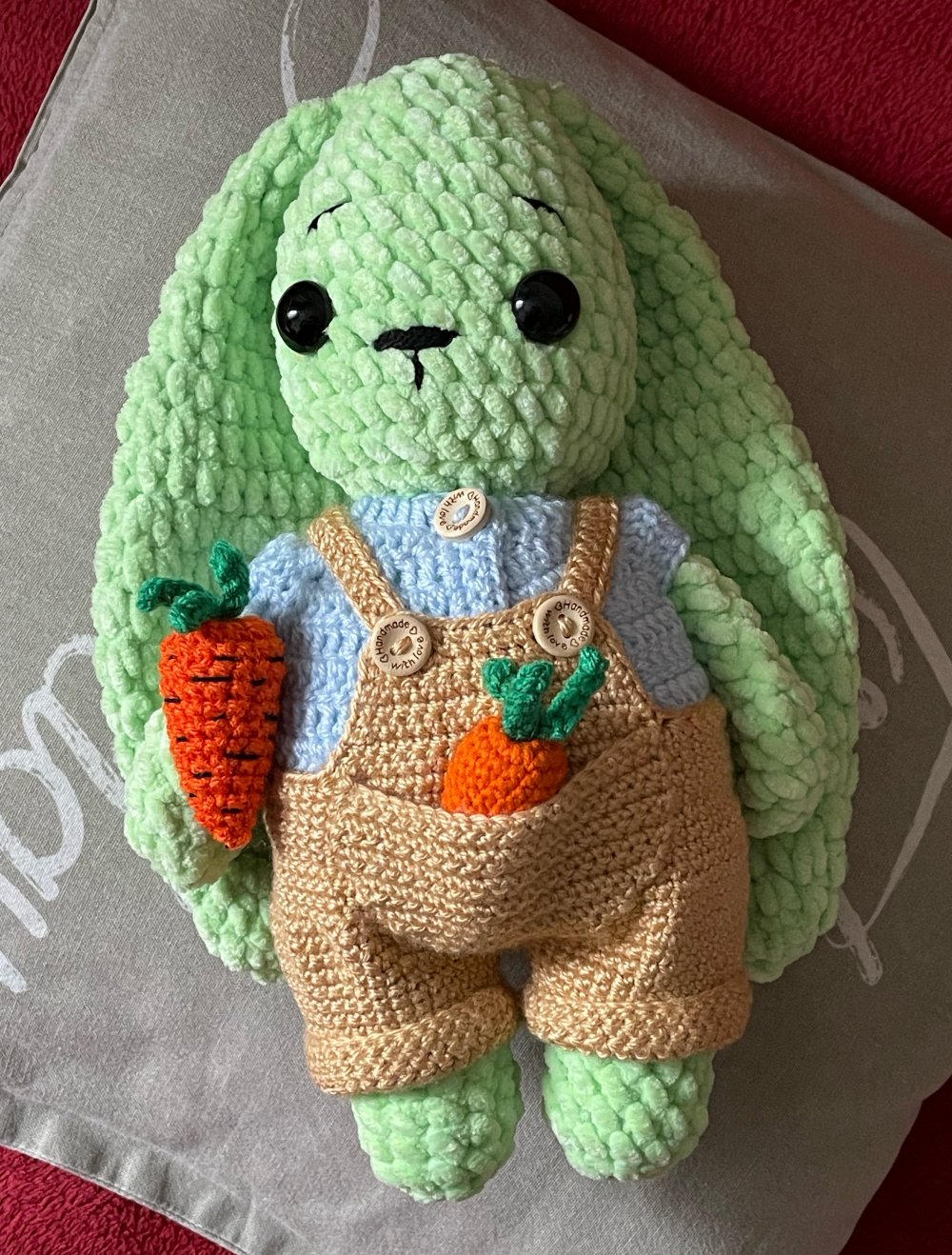 Plüsch Hase, hellgrüne Farbe, Spielzeug