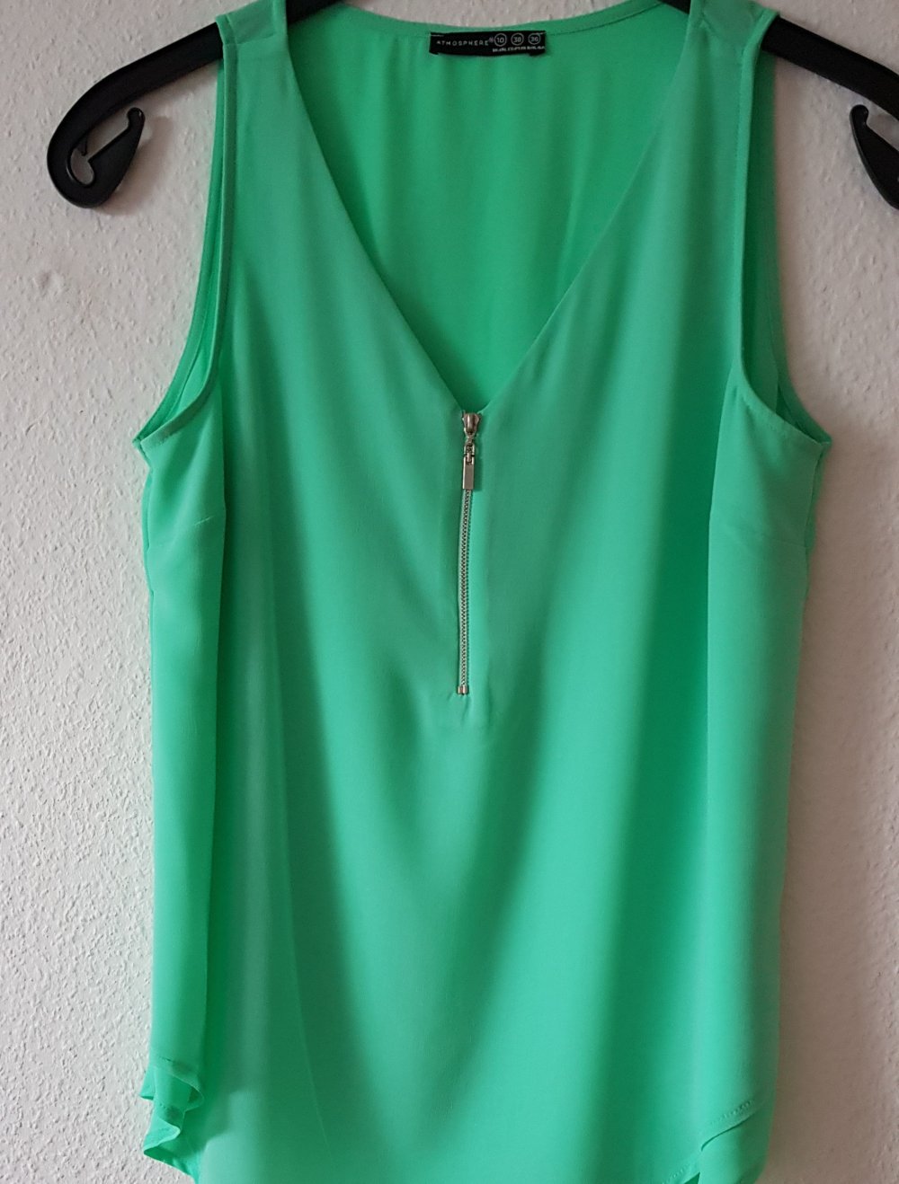 Top mit Reißverschluss Mintgrün