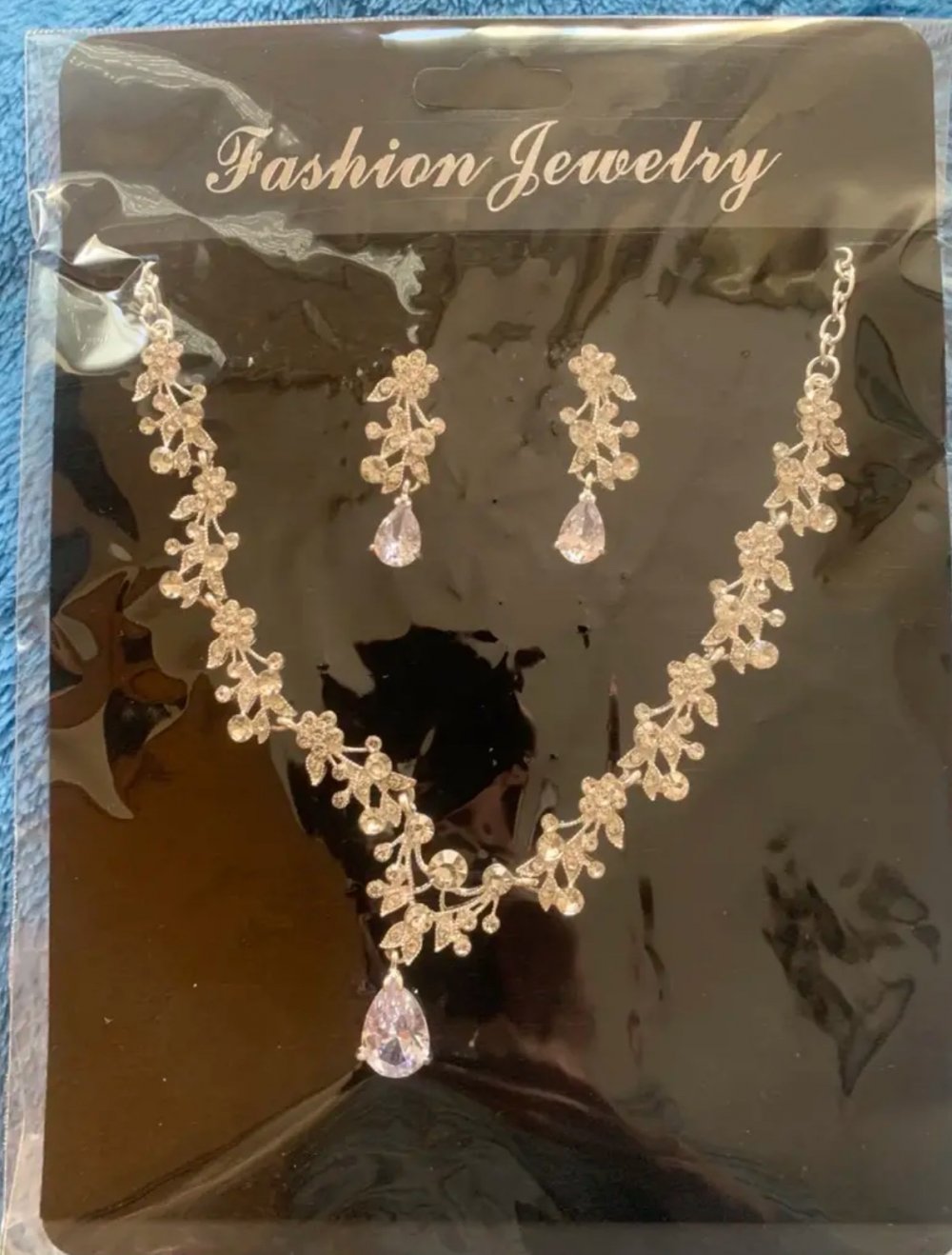 Brautschmuck Hochzeitskette|Halskette+Ohrringe❤️Glanz *NEU