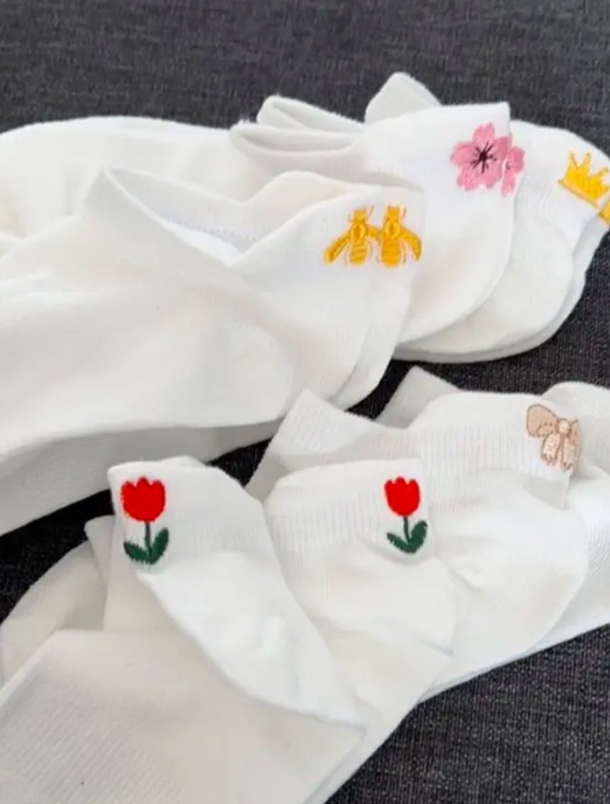 5x nagelneue, frische weiße Socken - atmungsaktiv, hoher Rücken