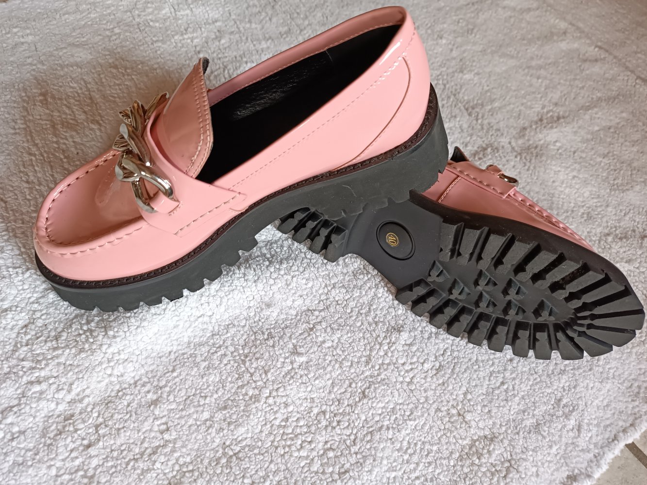 Jeffrey Campbell rosafarbene Lackschuhe 