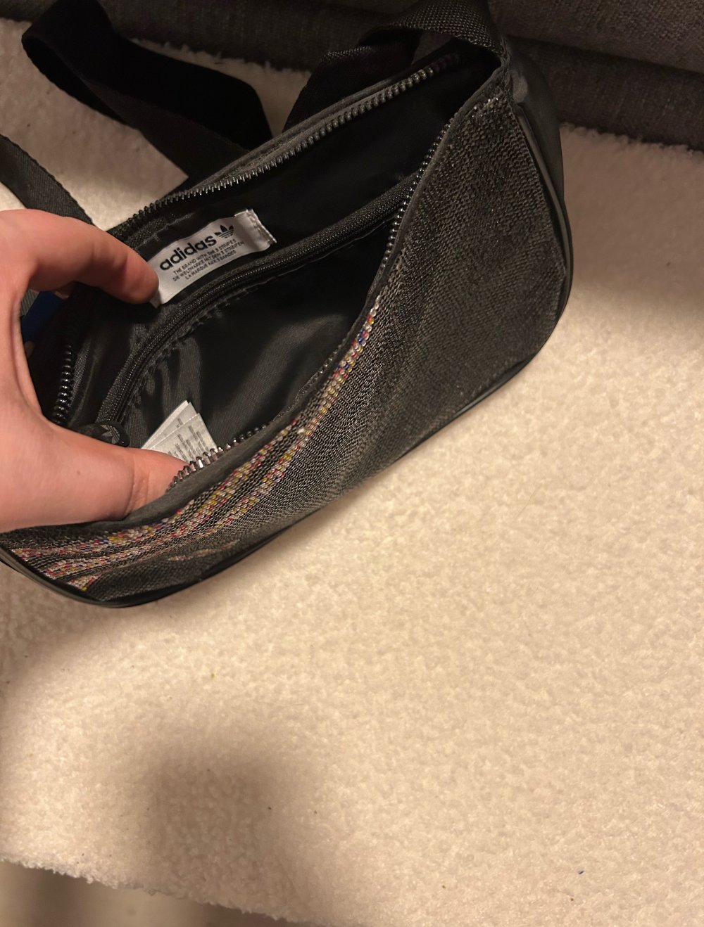 Kleine Adidastasche mit Glitzer