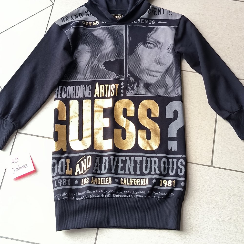 Kleid - Größe 140 - von GUESS - top Zustand - schwarz / gold