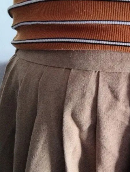 Retro Rock braun cordrock Creme faltenrock midirock winterrock
