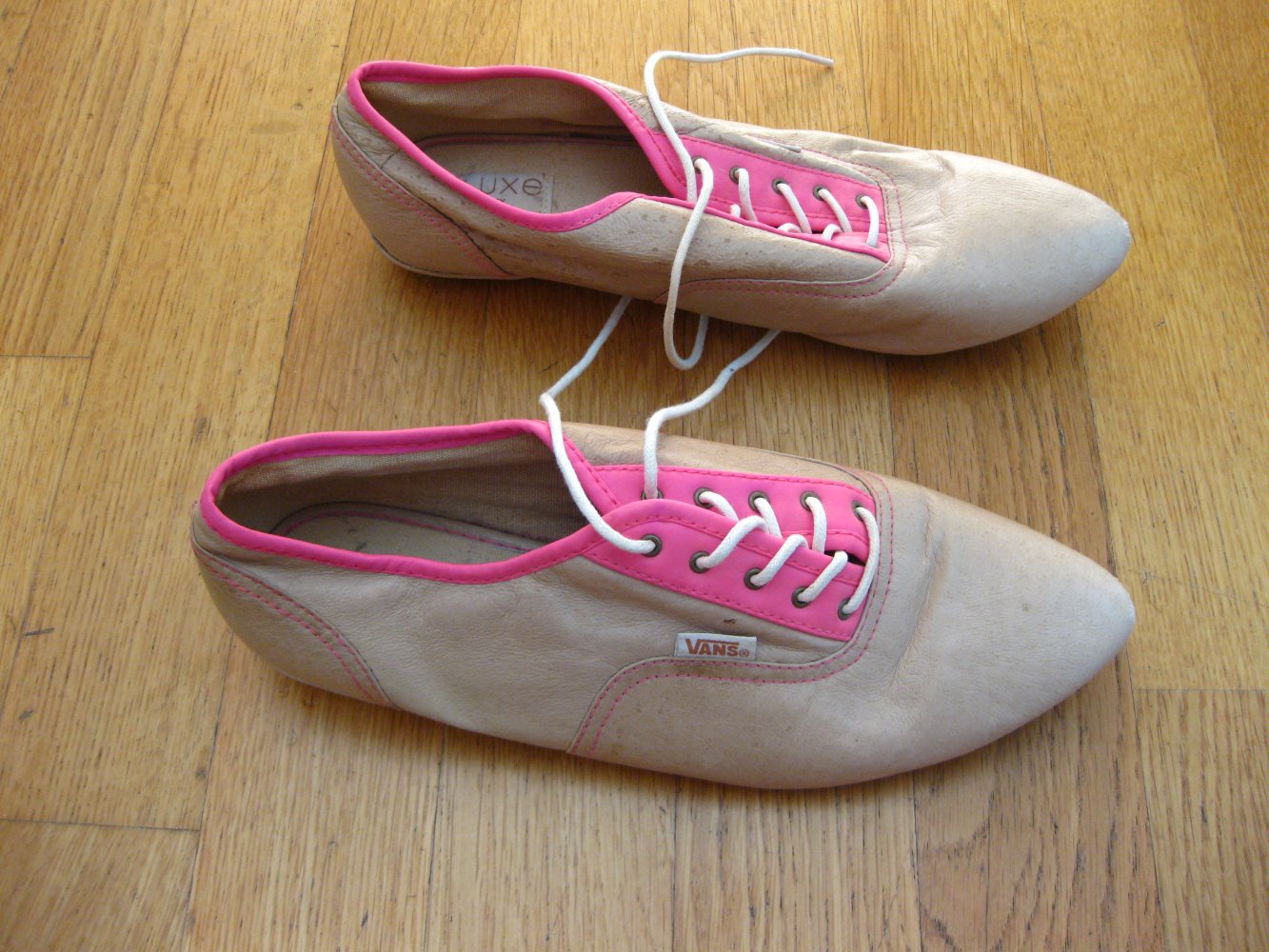 Vans Sommer Sneaker Leder hellbraun pink UK6,5 EU40 US9