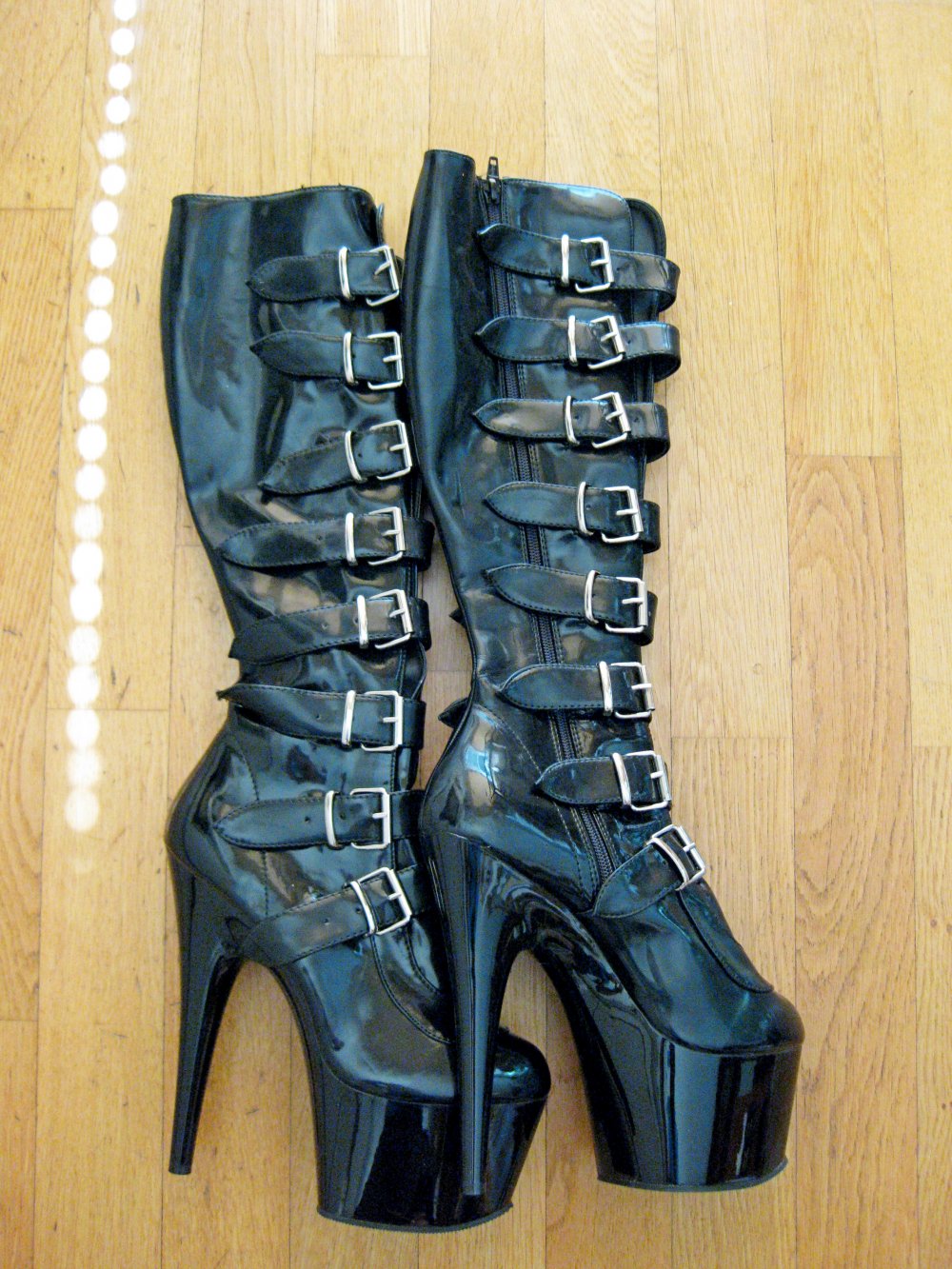 Pleaser Adore 2043 Lack Plateau WGT Gothic Emo High Heel Gogo Stiefel