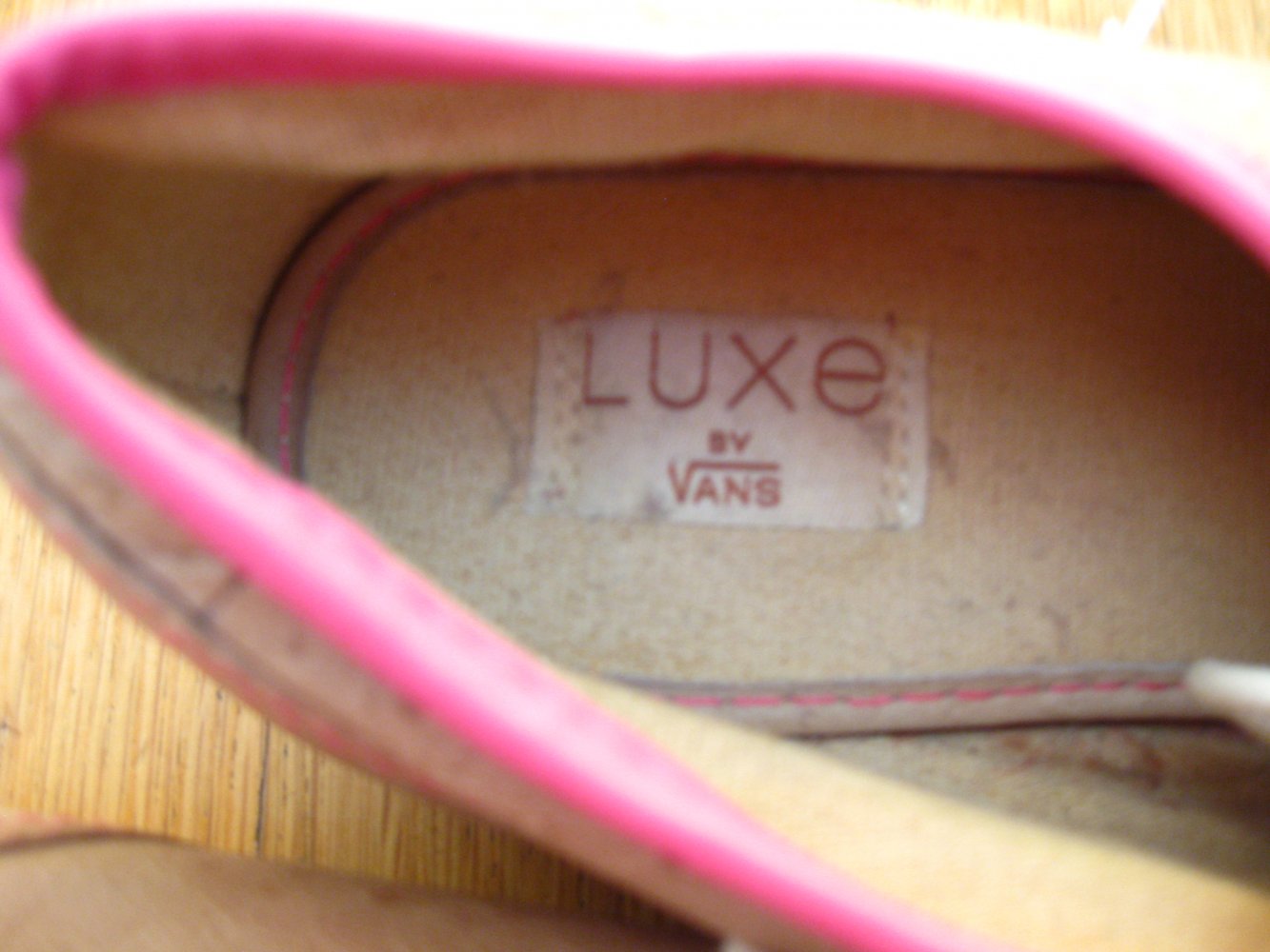 Vans Sommer Sneaker Leder hellbraun pink UK6,5 EU40 US9