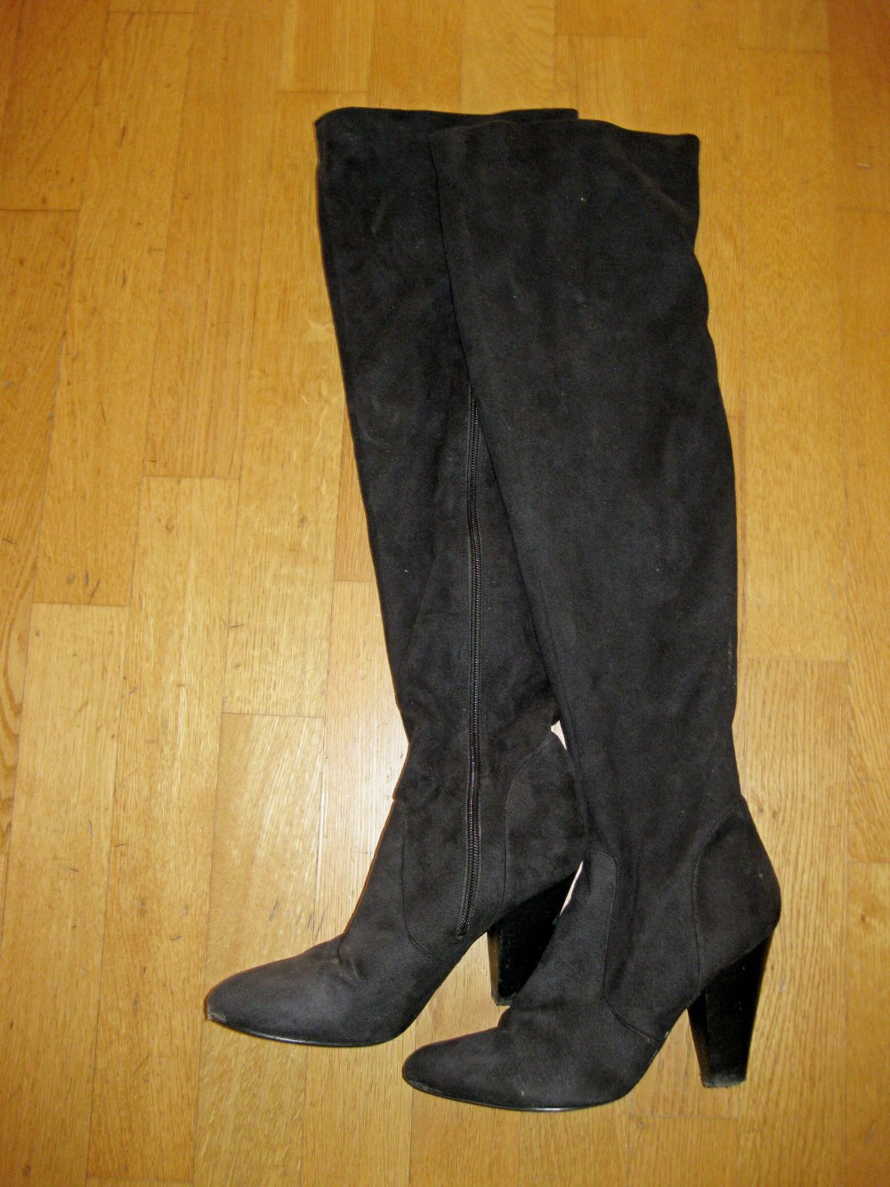 Zara Cowboy Overknee Stretch Schlupfstiefel schwarz 40