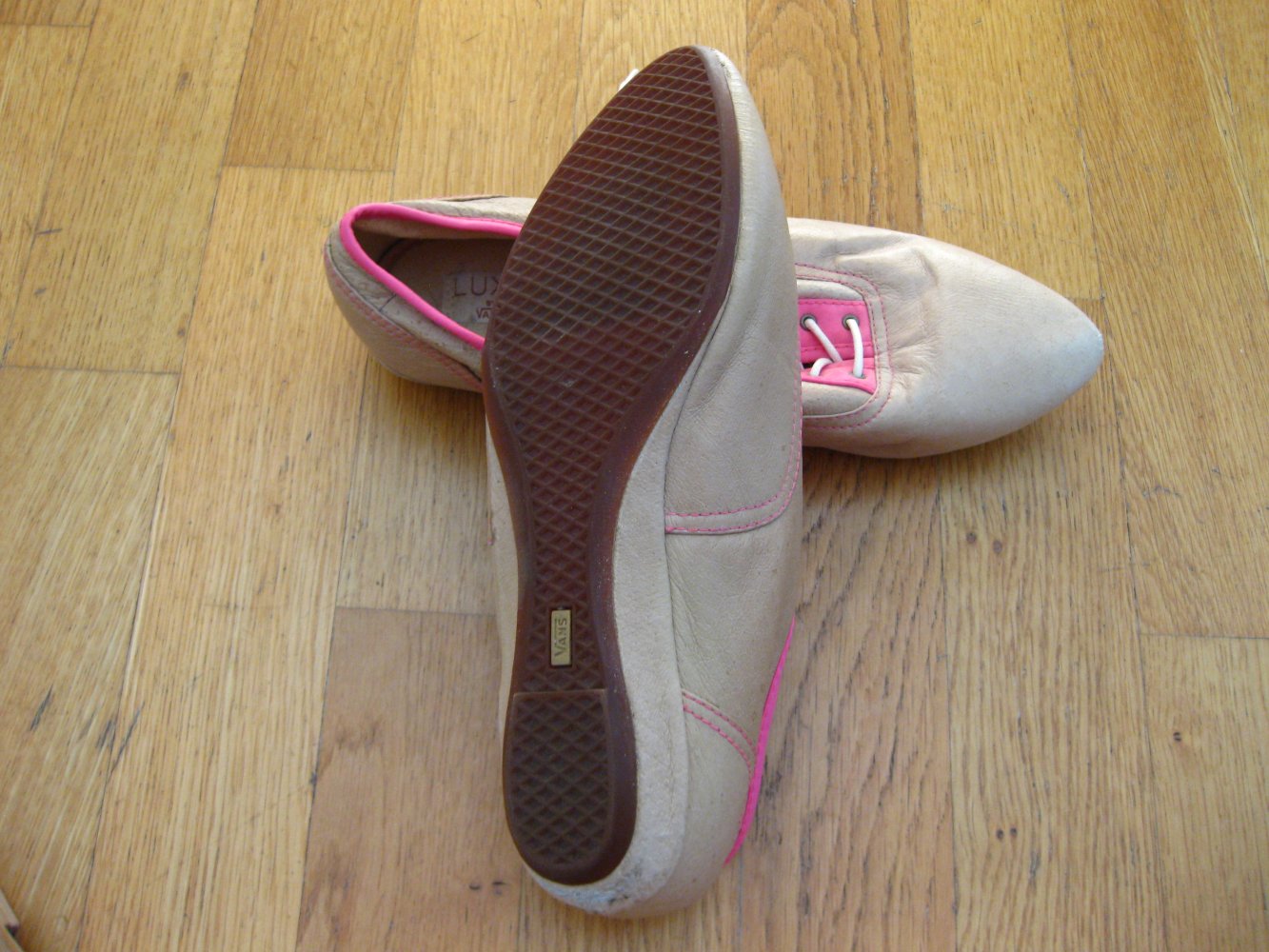 Vans Sommer Sneaker Leder hellbraun pink UK6,5 EU40 US9