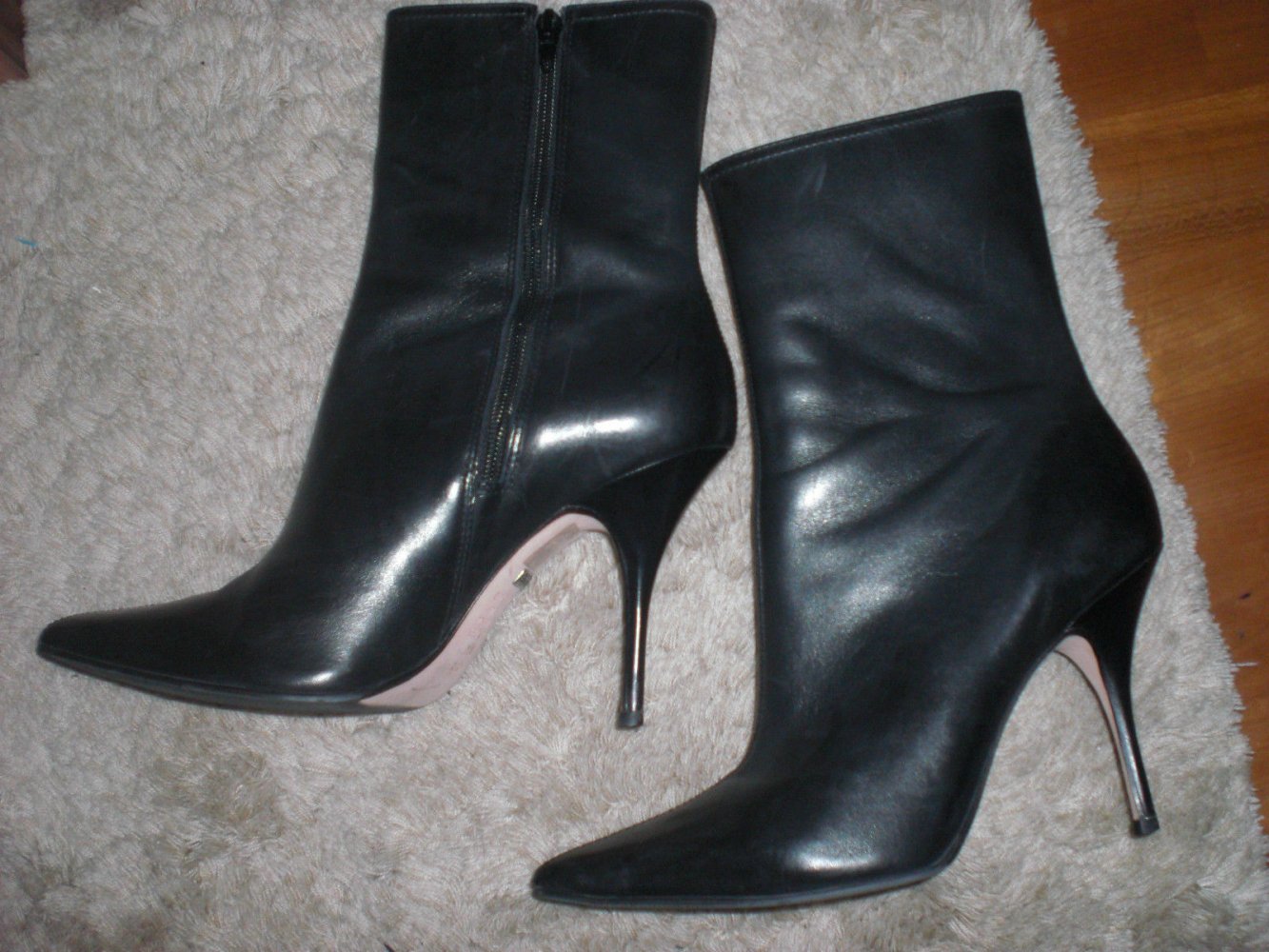 Buffalo Stiefeletten schwarz spitz Stiletto sexy Leder 40