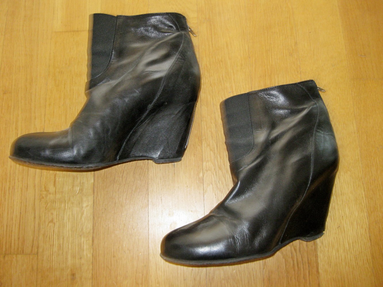 Wedge Stiefeletten Keilabsatz sexy 40