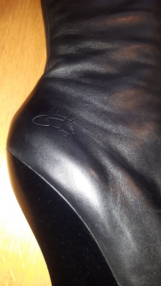 Fluevog Melrose Black Plateau Wedge Stiefel Vamp Gothic Keilabsatz US10 EU 40