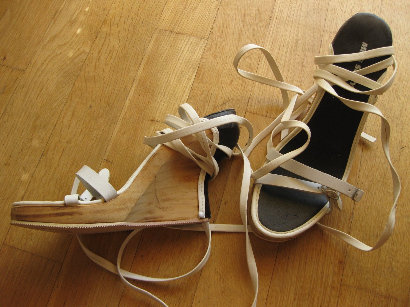 Miss Sixty Holz Plateau Hippie Mules Clogs Pantoletten Wedges 39