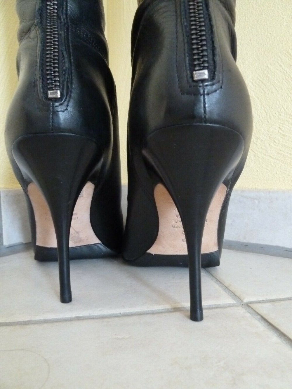 Buffalo Leder Overknee Stiefel spitz 40