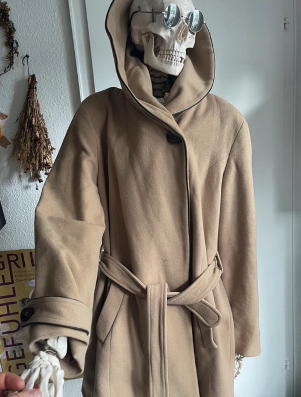 Damenmantel aus reiner Schurwolle ungetragen