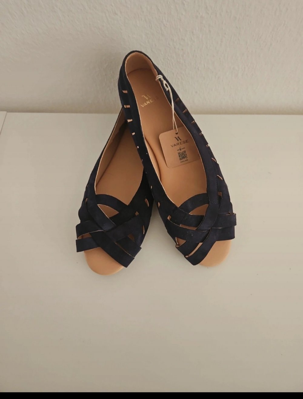 Ballerinas Varese dunkelblau echt Leder Gr 41 - neu