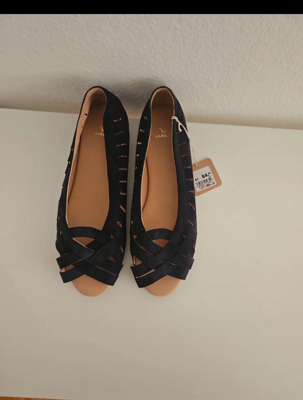 Ballerinas Varese dunkelblau echt Leder Gr 41 - neu