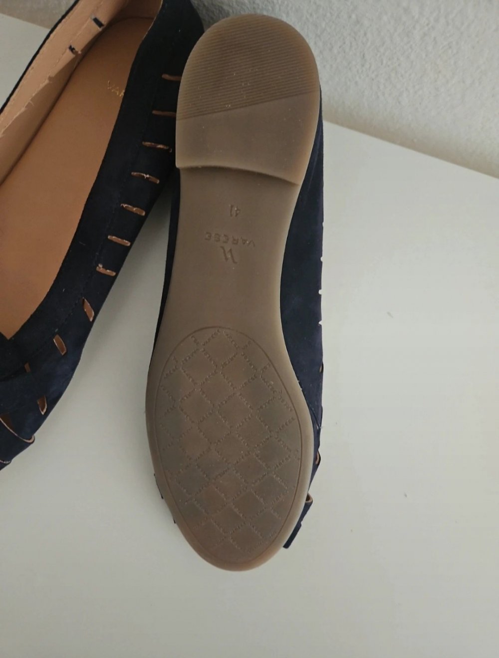 Ballerinas Varese dunkelblau echt Leder Gr 41 - neu