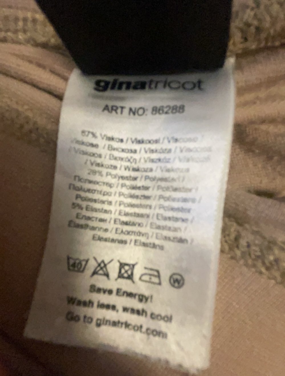 beige Stoff Schlaghose von ginatricot