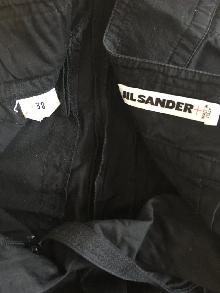 NEU - Jil Sander kurze Hose / Sommer Shorts, schwarz, Baumwolle / Viskose - Gr. 38 / M