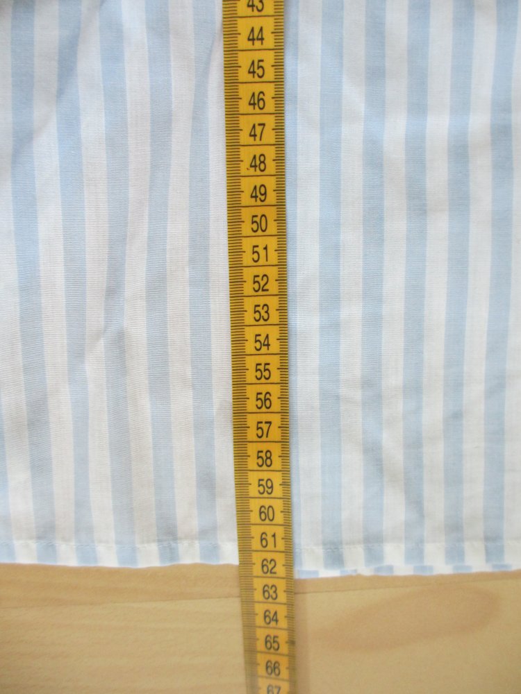 Vintage - Hemd / Hemdbluse mit verdeckter Knopfleiste von Hämmerle Sport, blau weiß - Gr. L / 40