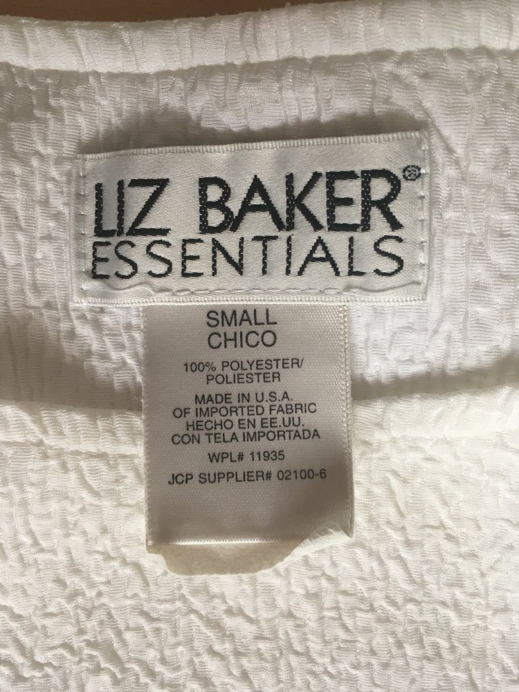 NEU - Liz Baker crinkle T - Shirt, weiß - Gr. S / 36