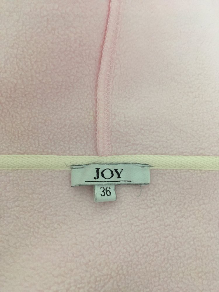 JOY Fleece Jacke mit Kapuze und Reißverschluss, pink rosa - Gr. S / 36