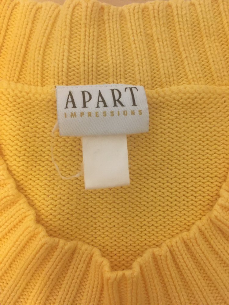 Apart Pullover / Pulli, Strick gelb - Gr. 34 - 36 / XS - S