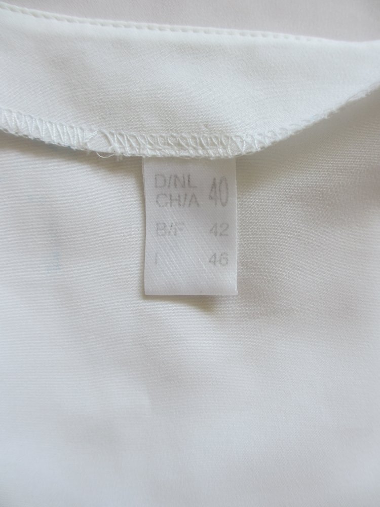 Vintage - Bluse, blau weiß - Gr. 40 / L