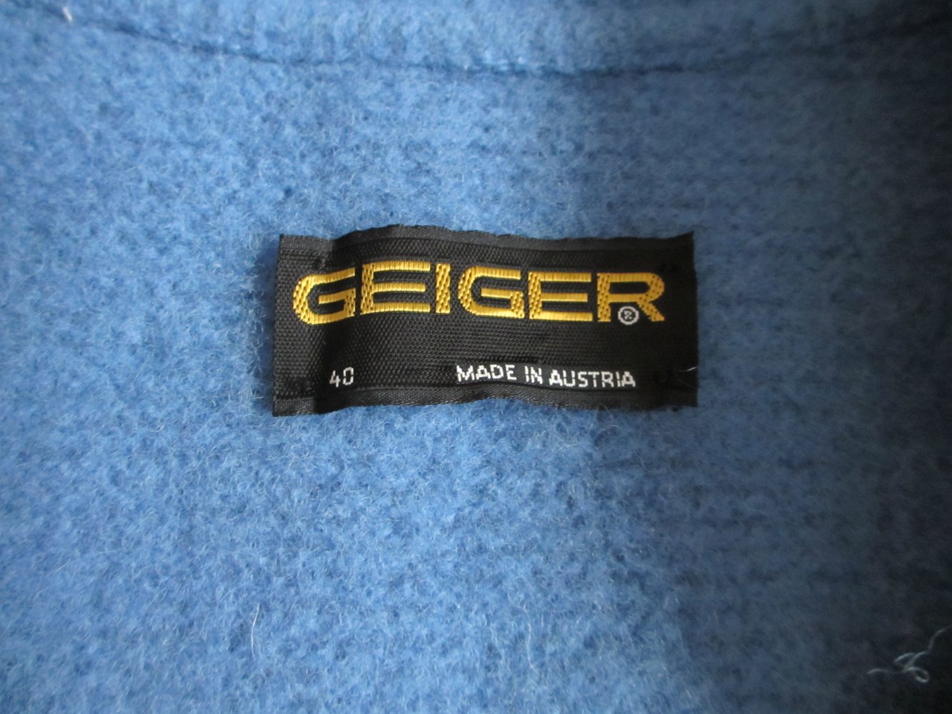 Geiger Trachten Jacke / Tracht / Janker + Knöpfe, blau silber - Gr. 40 / L