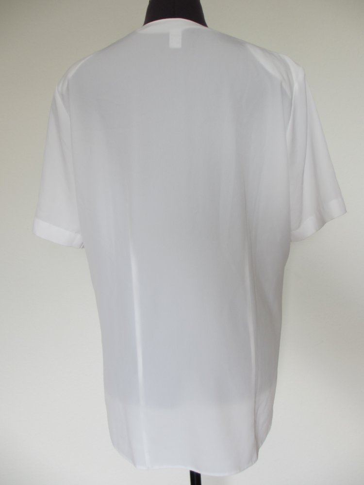 Vintage - Bluse, blau weiß - Gr. 40 / L