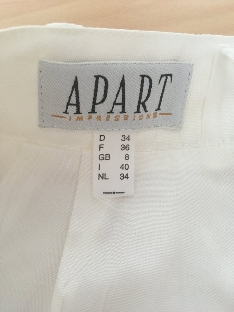 Apart - Hose / Business Hose gefüttert, weiß - Gr. XS / 34