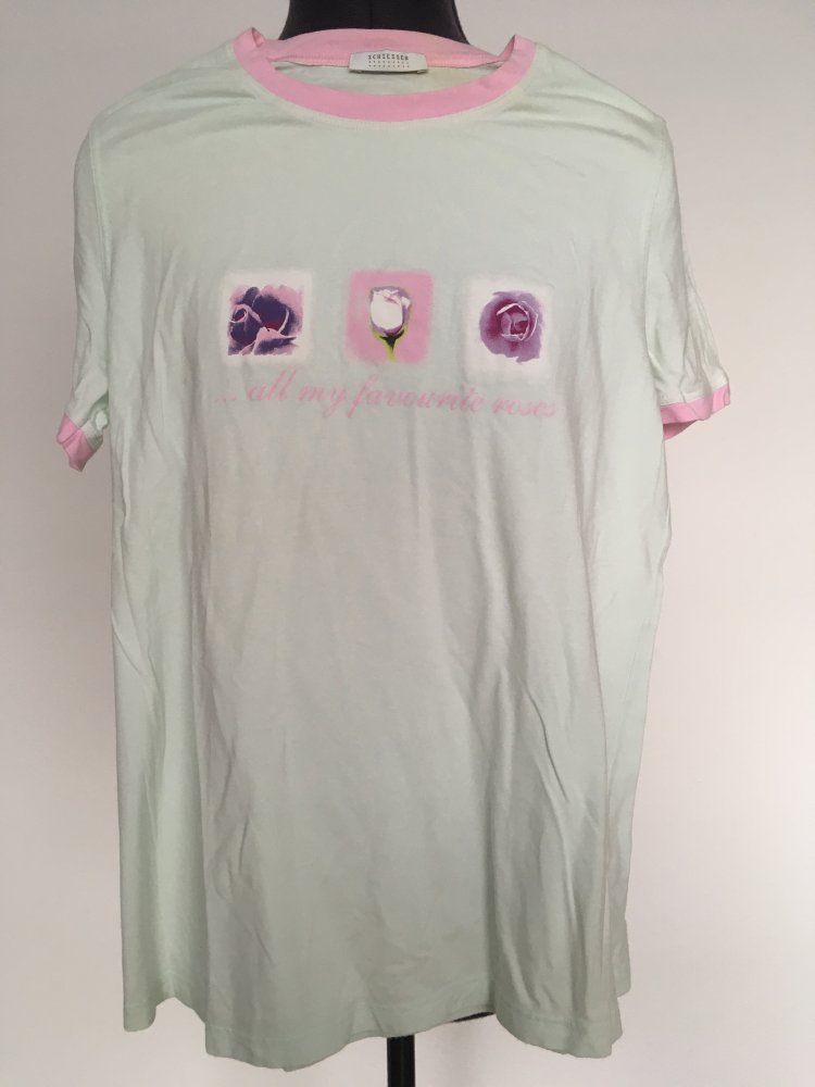 Schiesser Nachthemd, pink lila grün - Gr. M / 38