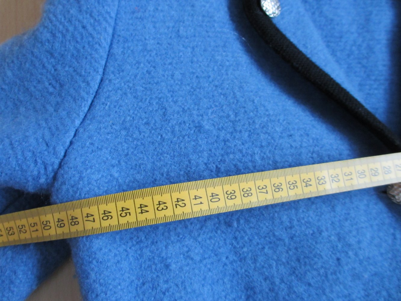 Geiger Trachten Jacke / Tracht / Janker + Knöpfe, blau silber - Gr. 40 / L