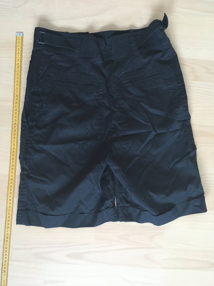 NEU - Jil Sander kurze Hose / Sommer Shorts, schwarz, Baumwolle / Viskose - Gr. 38 / M