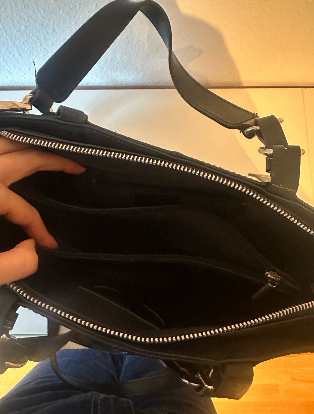 Schwarz office tote Bürotasche