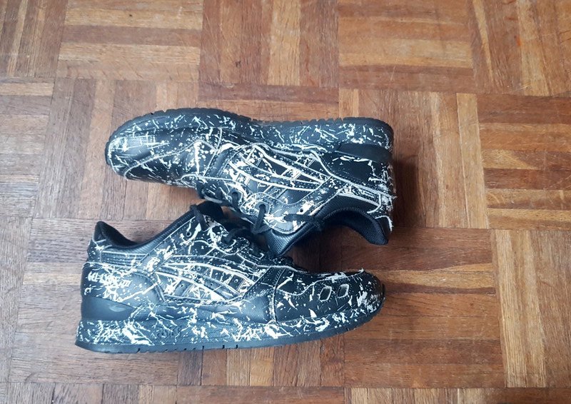 Asics Gel Lyte 3 Gr. 40,5 schwarz mit Sprenkeln. US 8, 26 cm