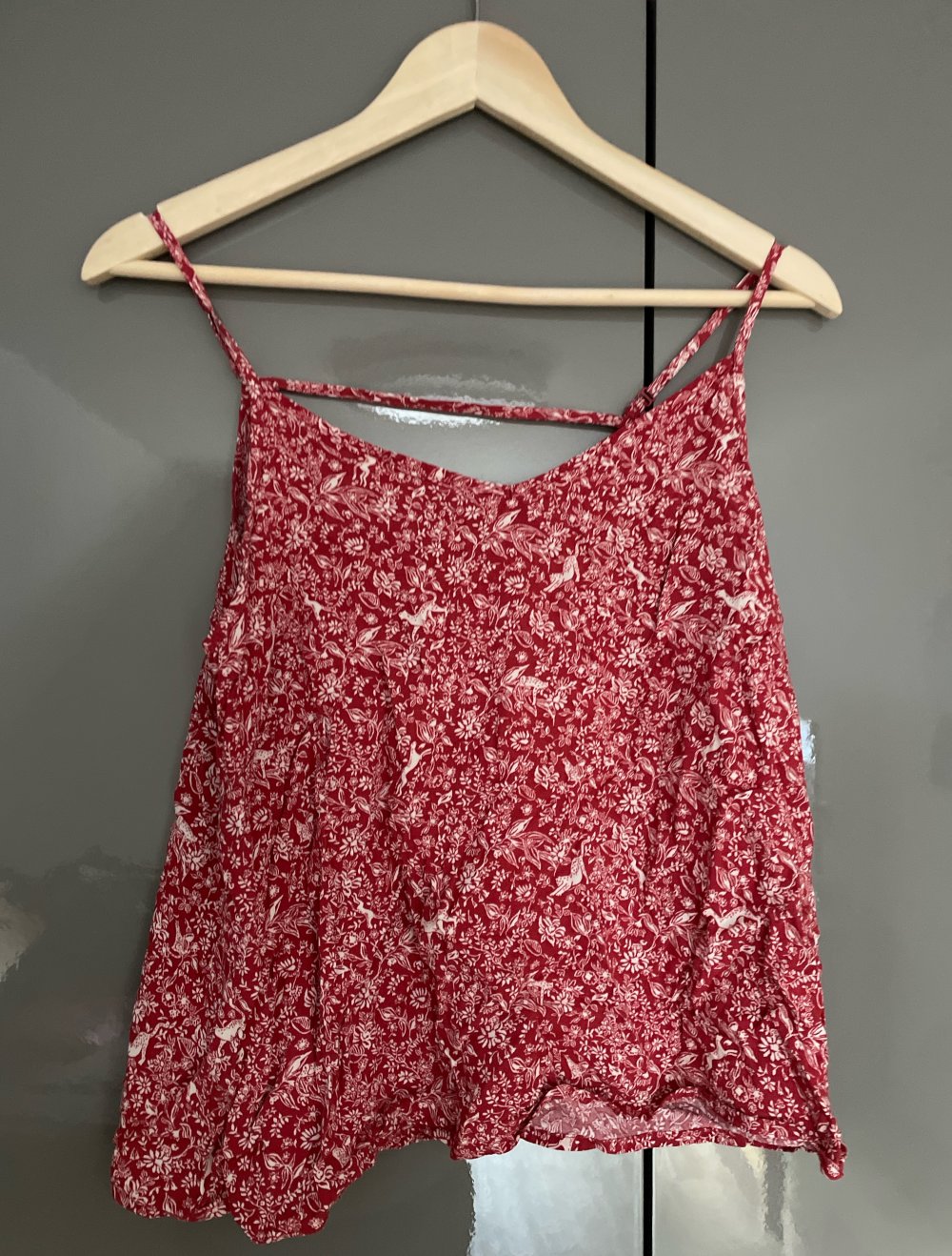 Rotes Top floral Gr. 40