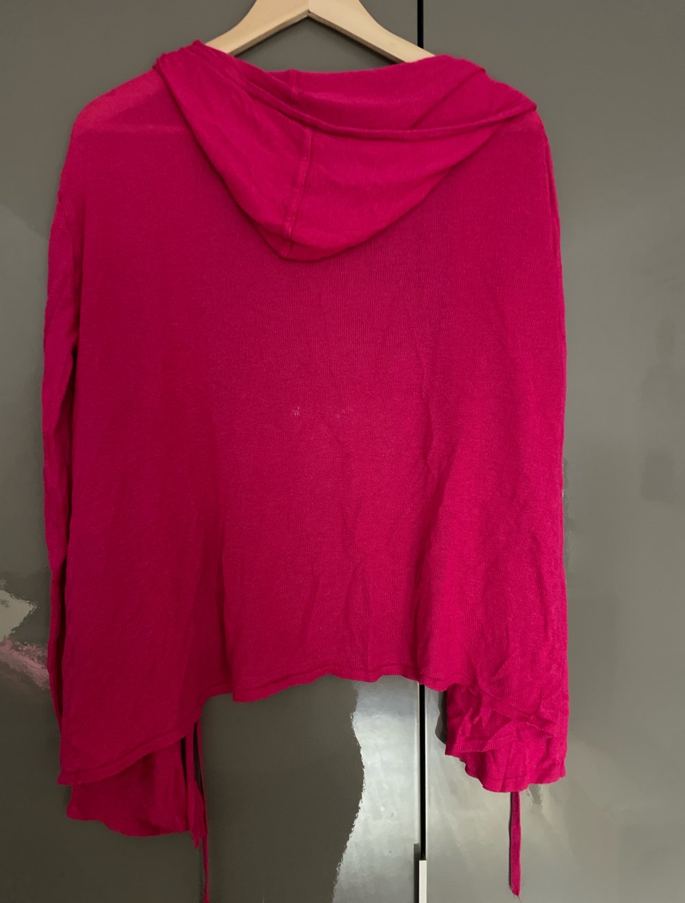 Pinke Strickjacke mit Kapuze Gr. 42