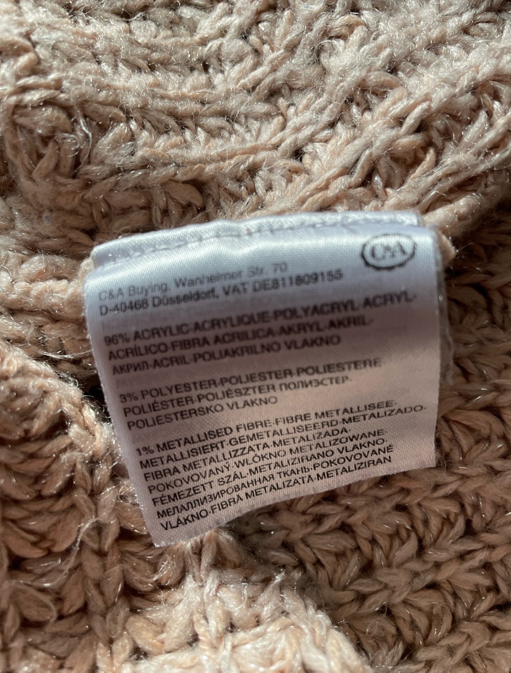 rosa Strickpullover Gr. L-XL