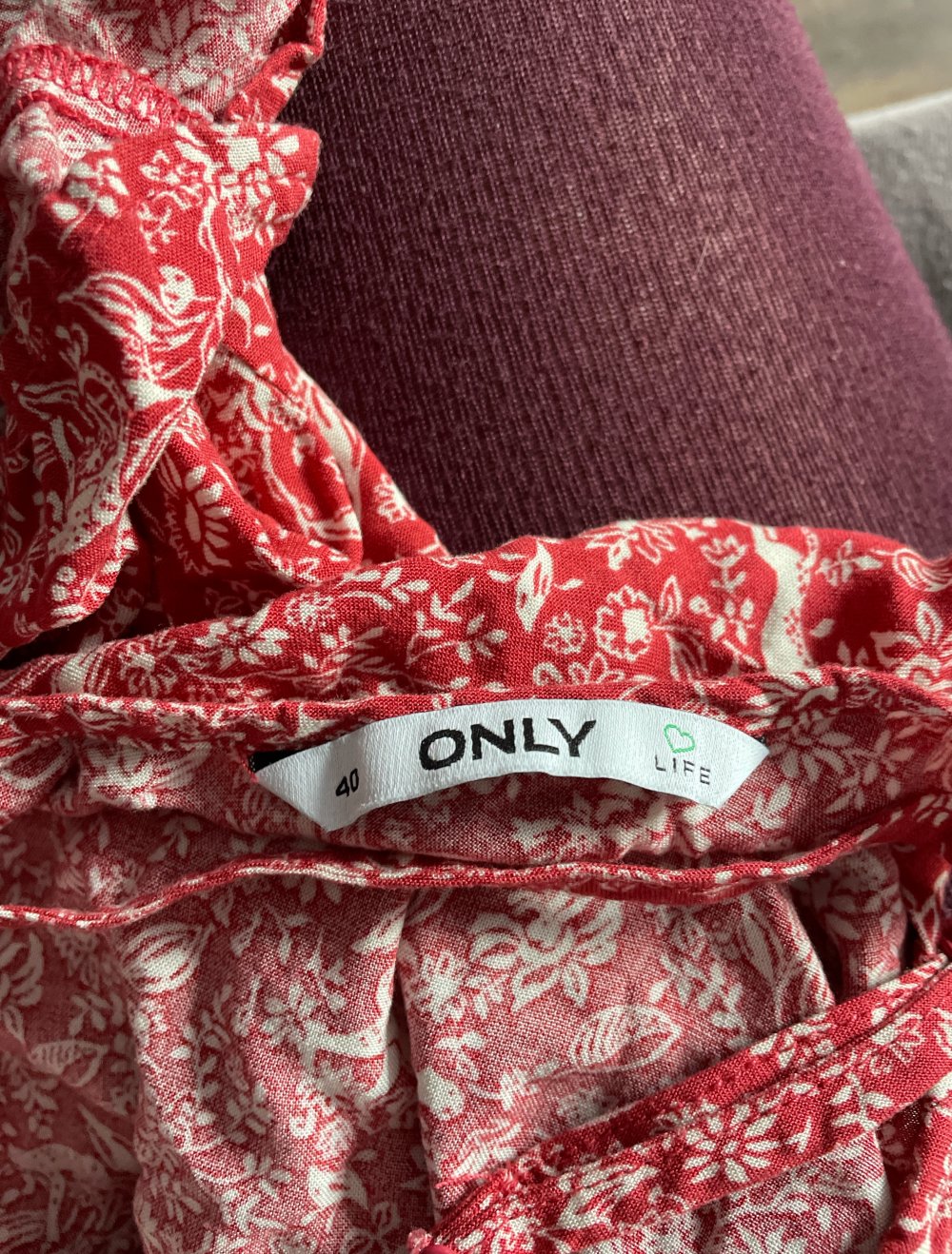Rotes Top floral Gr. 40