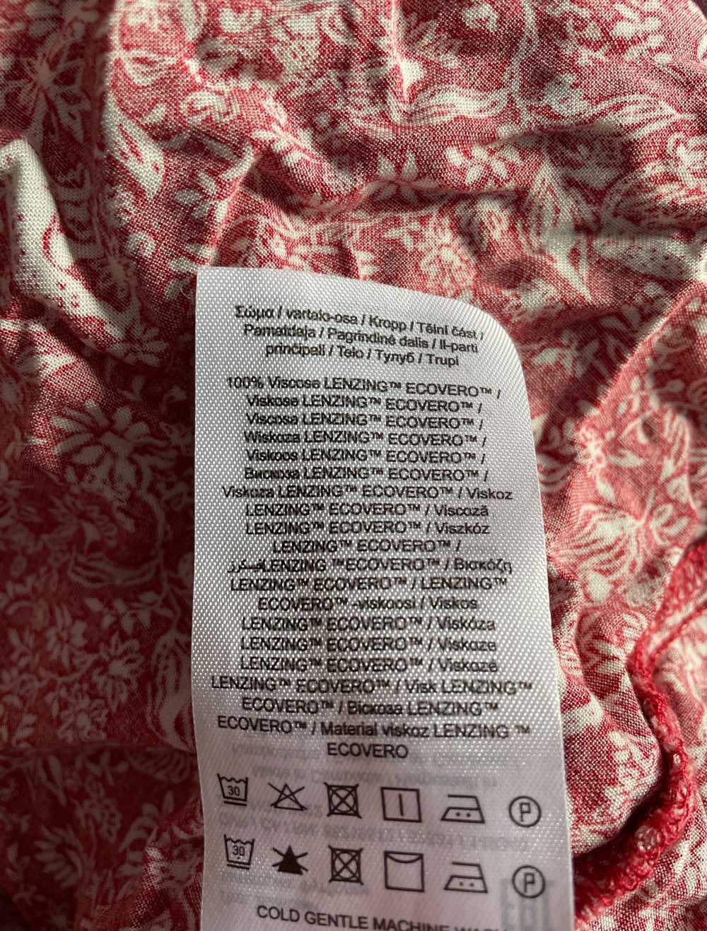 Rotes Top floral Gr. 40