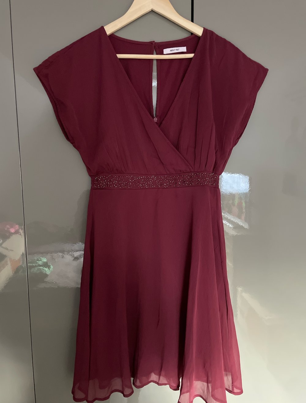 dunkelrotes Kleid Gr. 40