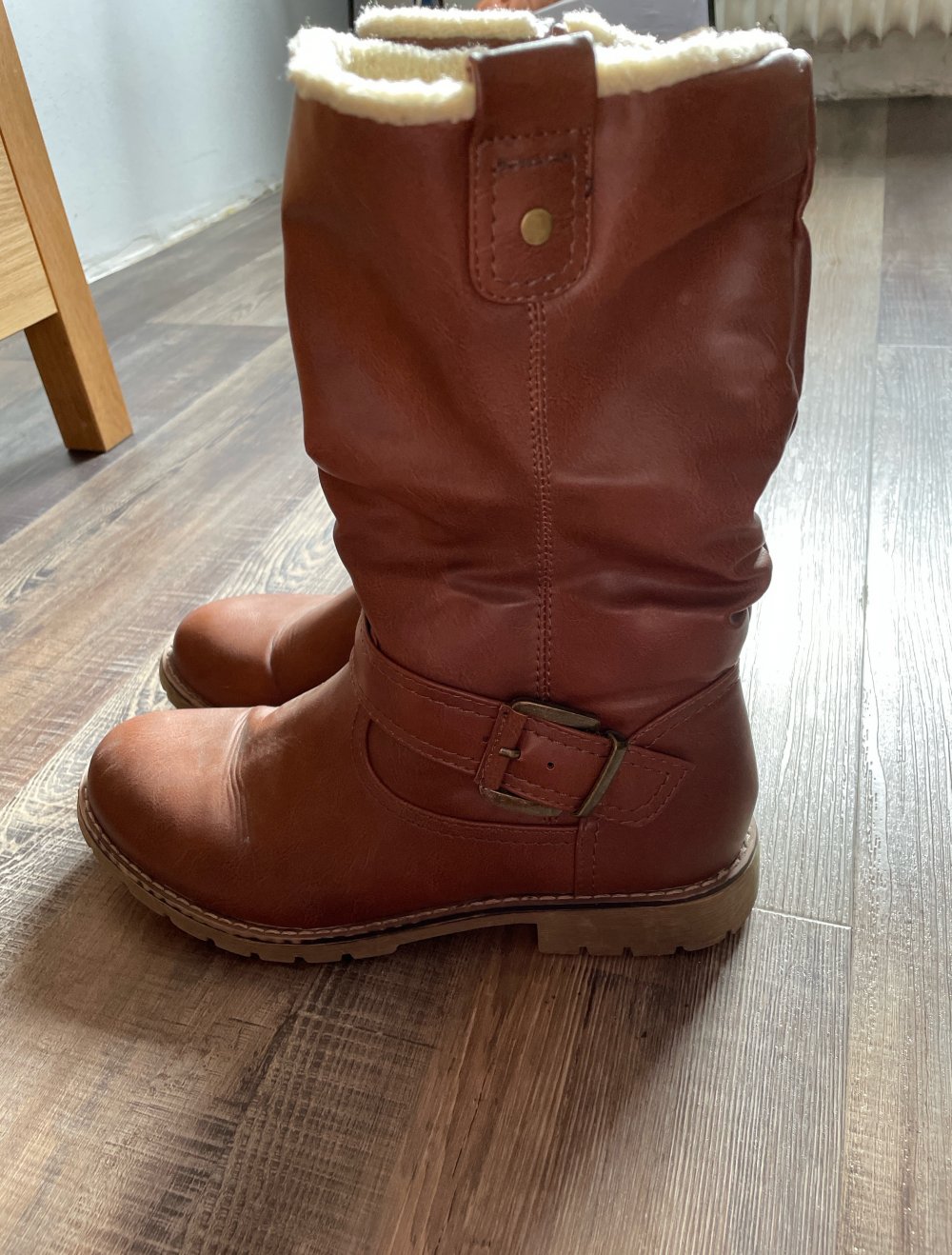 braune halbhohe Stiefel Gr. 40