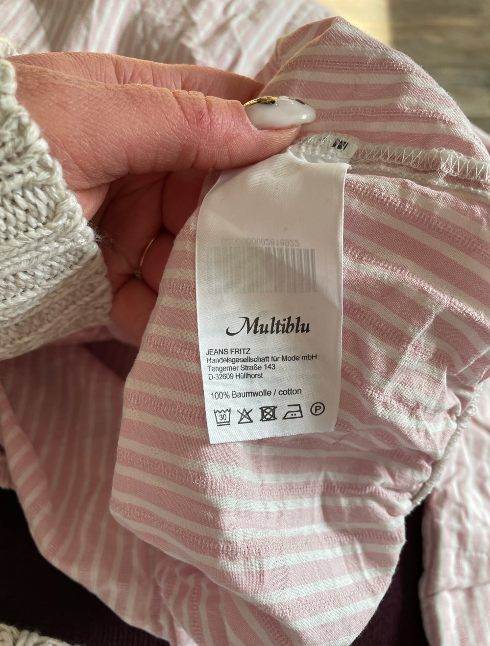 rosa gestreifte Bluse Gr. 42
