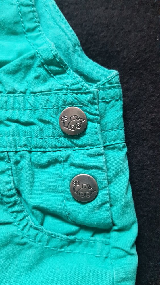 Türkise Latzhose, Gr. 68 von Topomini