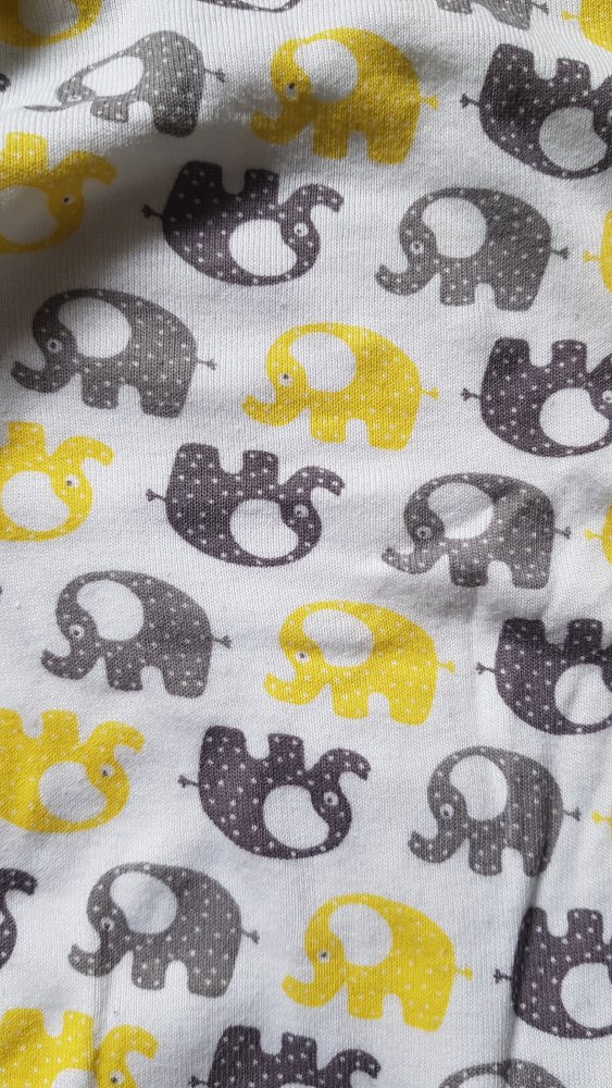 weißer Langarm Body von Lupilu, Gr. 50/56, gelb weiß