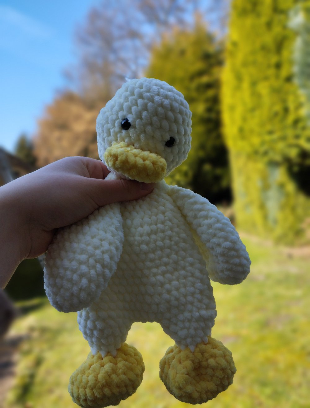 Schmusetuch Schnuffeltuch Ente Kuscheltier Amigurumi selfmade gehäkelt weich Gans