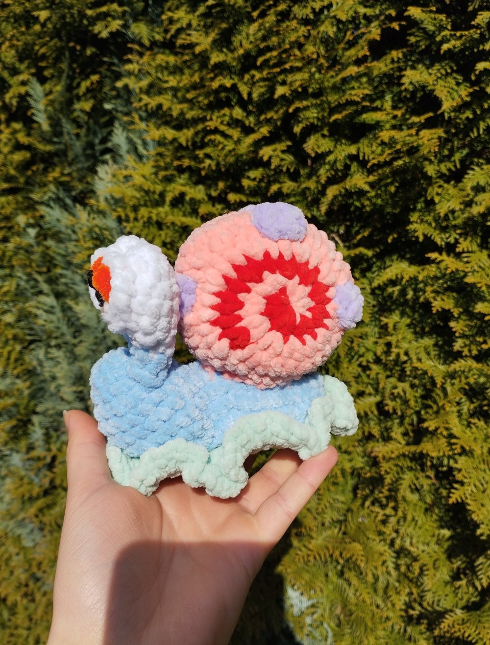 Gary Schnecke Kuscheltier SpongeBob Amigurumi selfmade gehäkelt