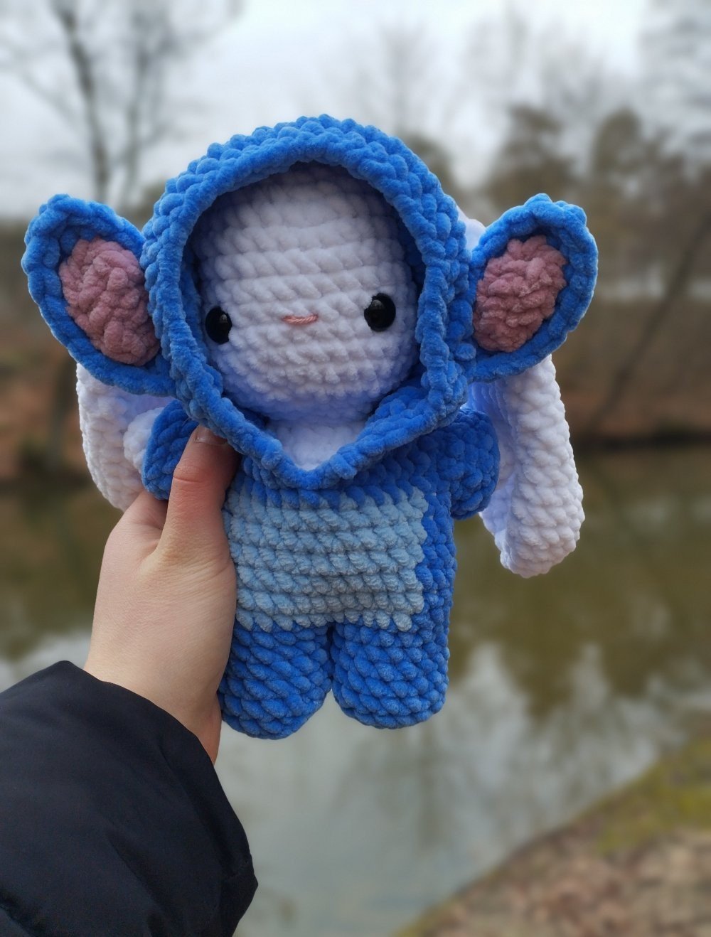 Hase Kuscheltier Lilo und Stitch Kostüm gehäkelt Amigurumi selfmade